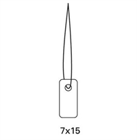 Hængemærker med snor, 10x22 mm, 1000stk